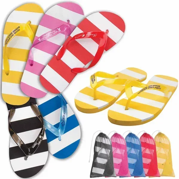 Promotional Striped Adult Flip Flop — view 6