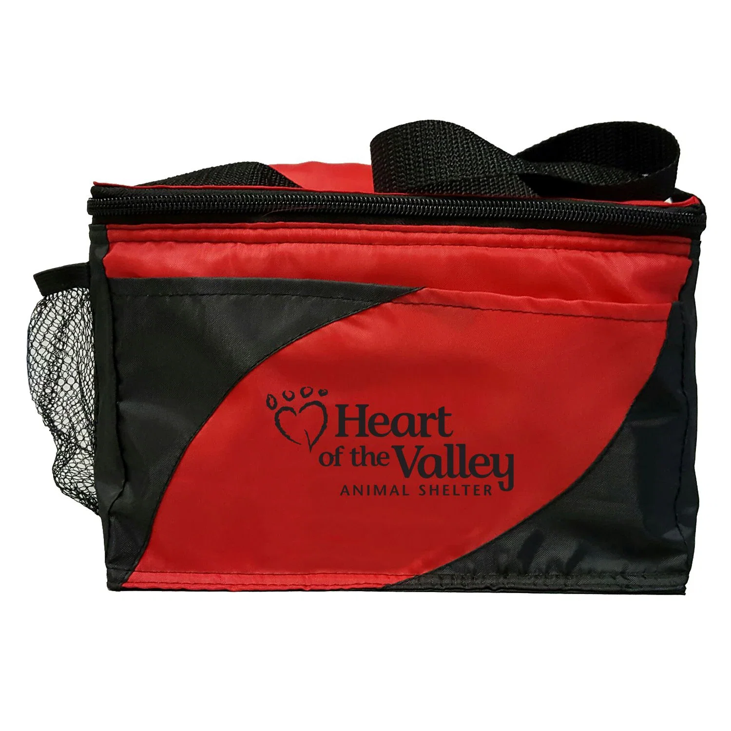 Striped Cooler Bag — Red — view 2