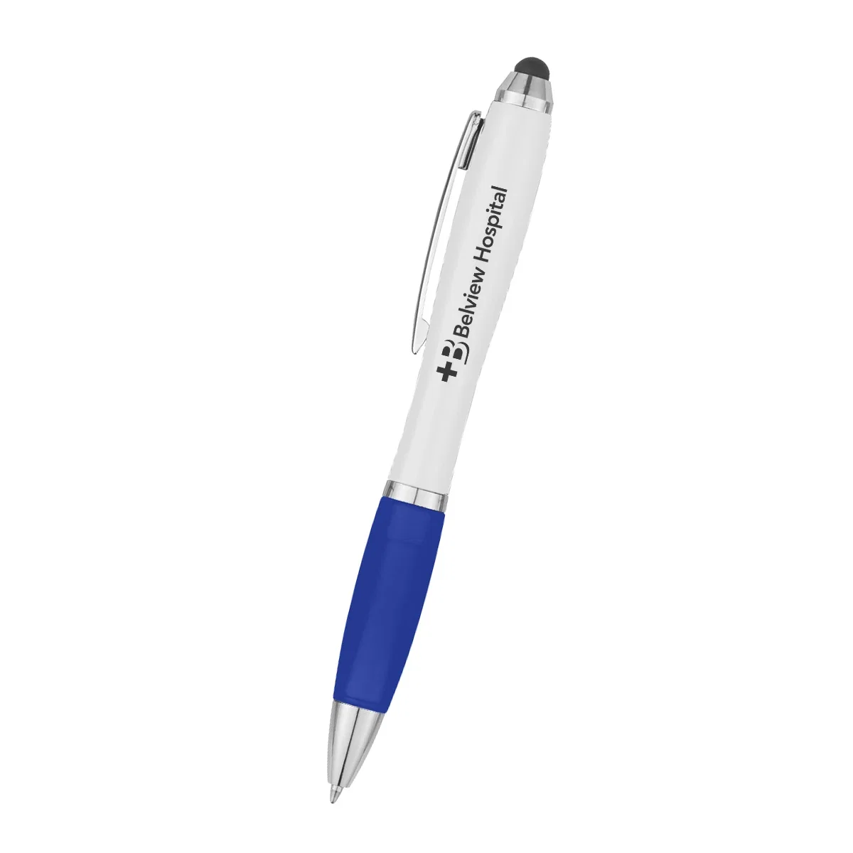 Yellow accented pen tilted to show its full body
