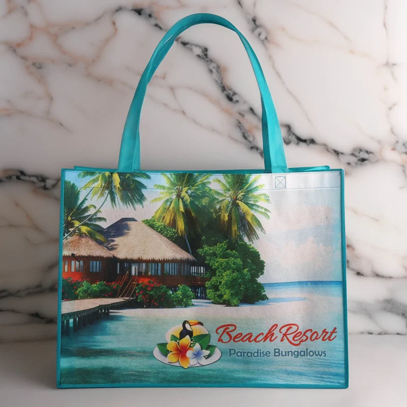 Sublimated Large Non-Woven Shopping Tote (2-Sided)