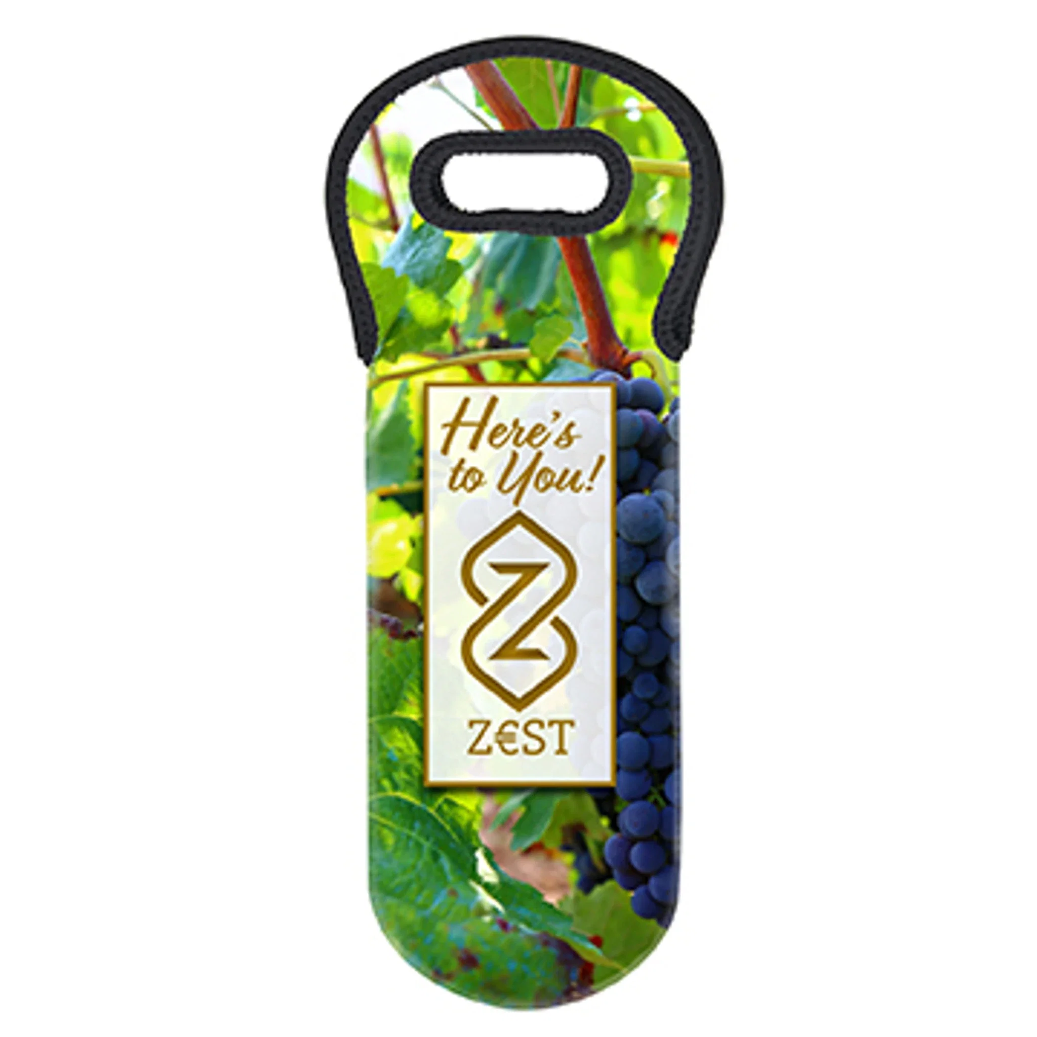 Sublimated Neoprene Wine Holder — view 3
