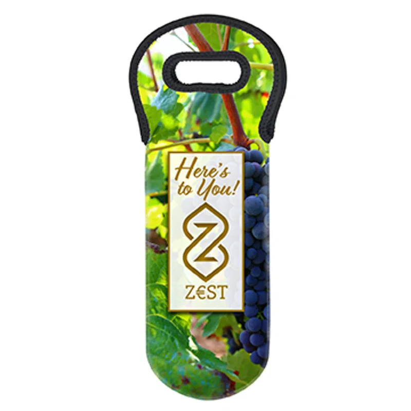 Sublimated Neoprene Wine Holder — view 3