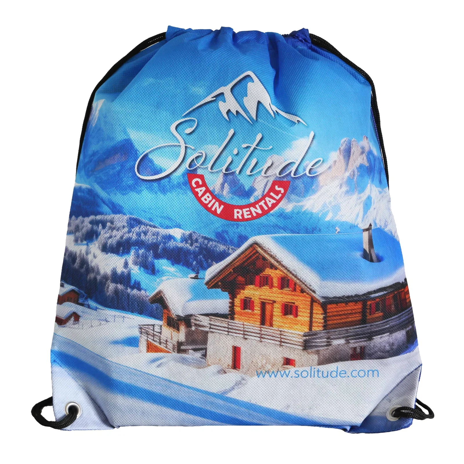 Sublimated Non-Woven Drawstring Backpack — view 3