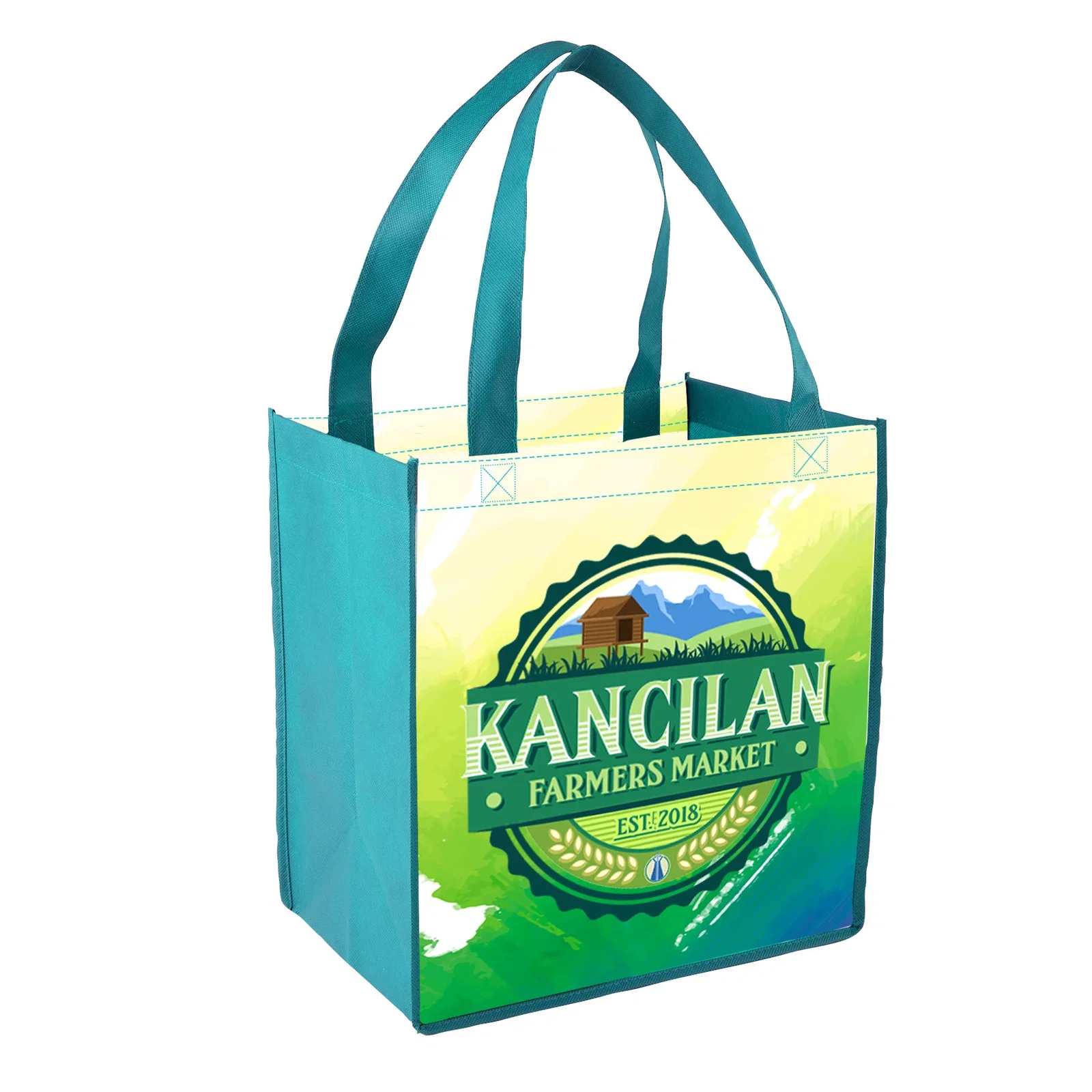 Sublimated Non-Woven Grocery Tote (2-sided) — view 10