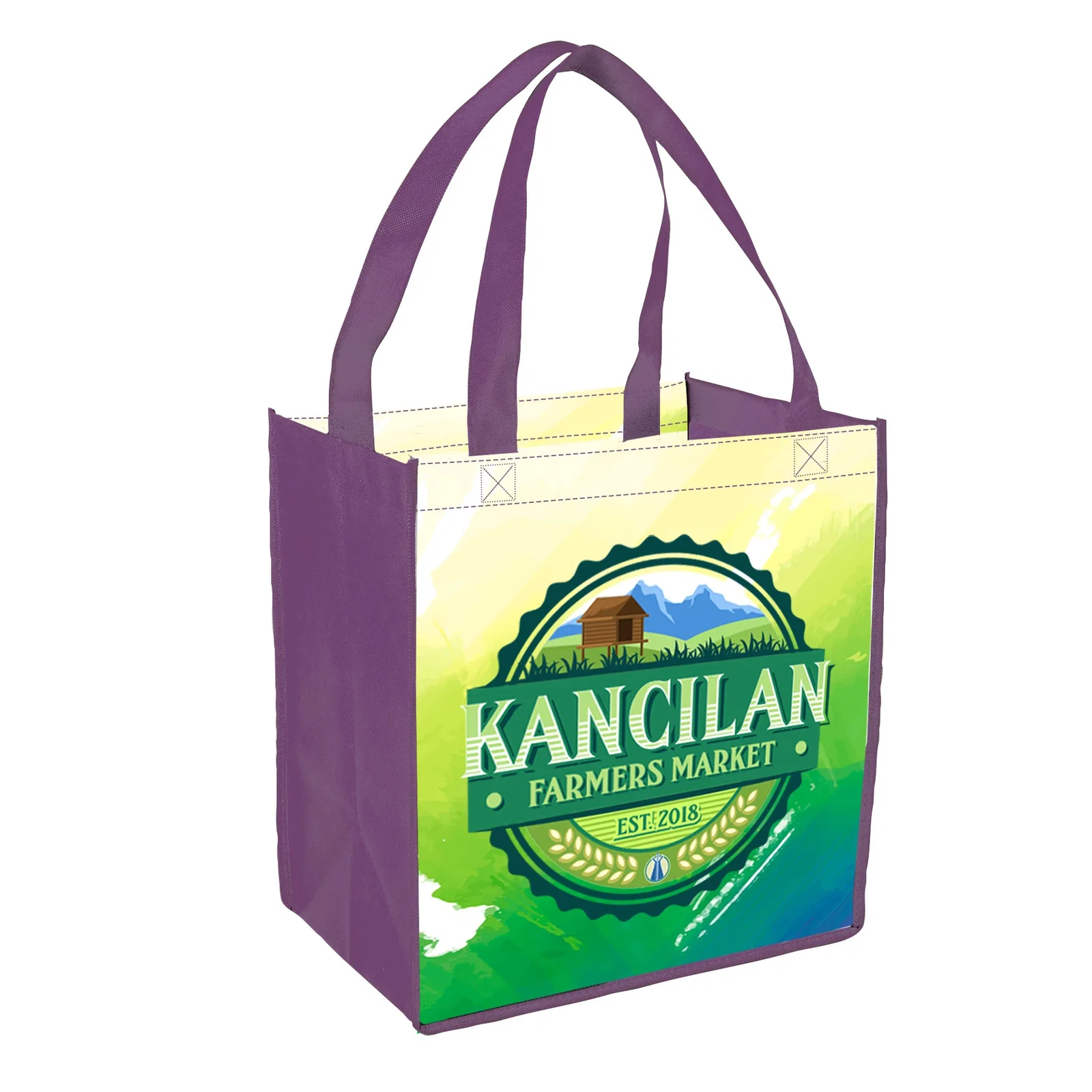 Sublimated Non-Woven Grocery Tote (2-sided) — view 11