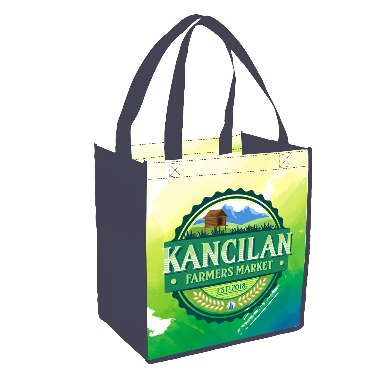 Sublimated Non-Woven Grocery Tote (2-sided) — view 4