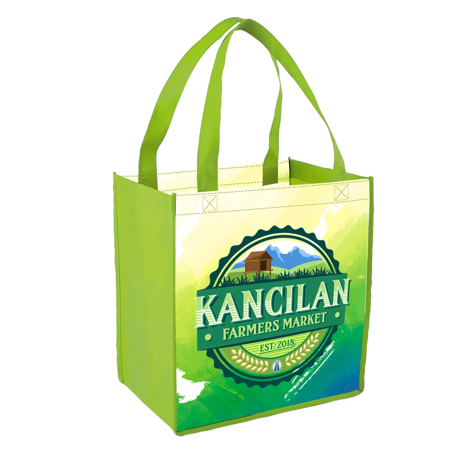 Sublimated Non-Woven Grocery Tote (2-sided) — view 5