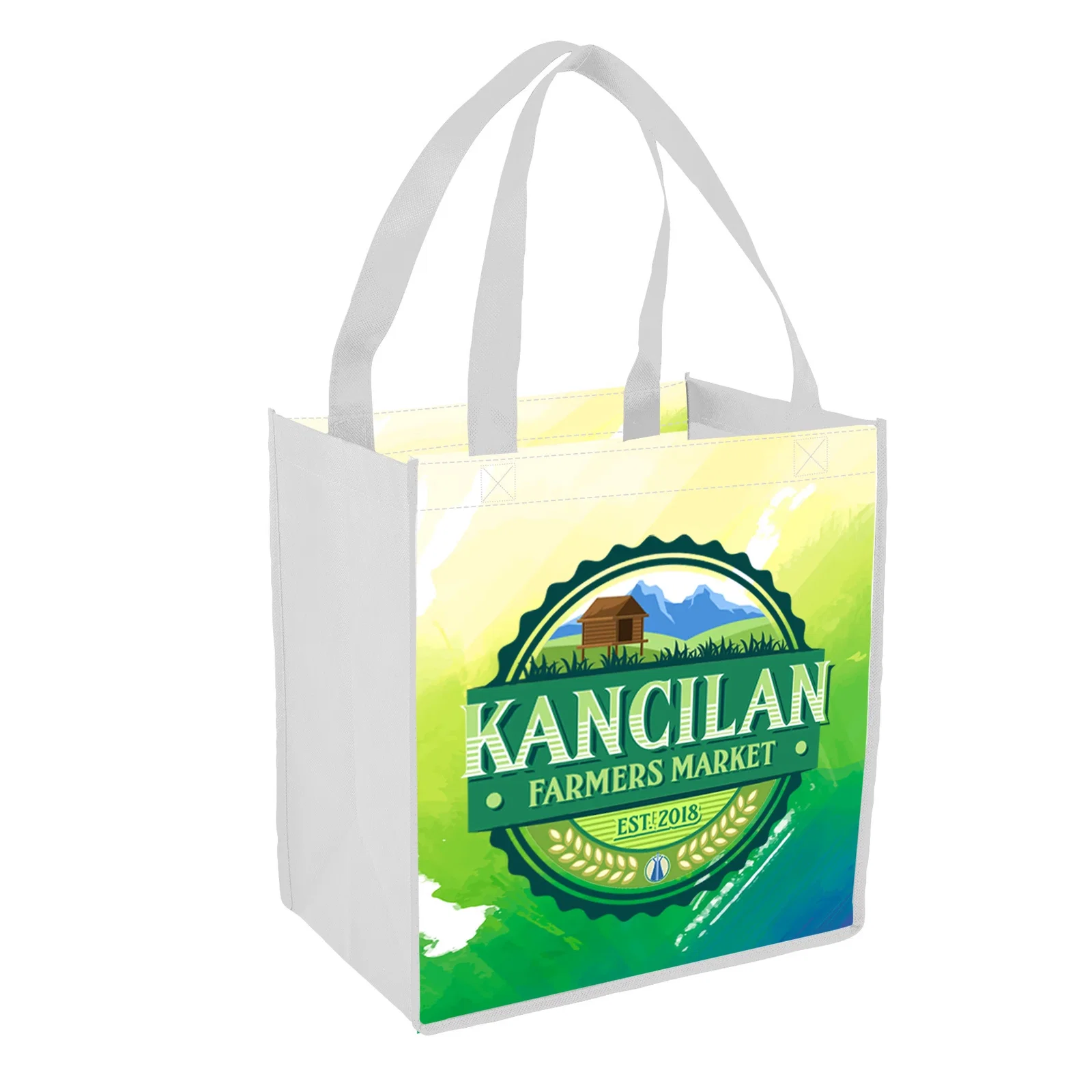 Sublimated Non-Woven Grocery Tote (2-sided) — view 7