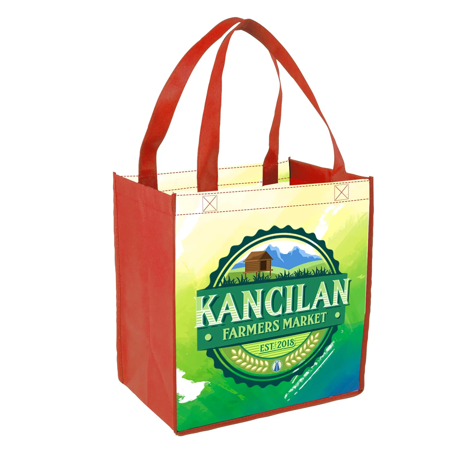 Sublimated Non-Woven Grocery Tote (2-sided) — view 9