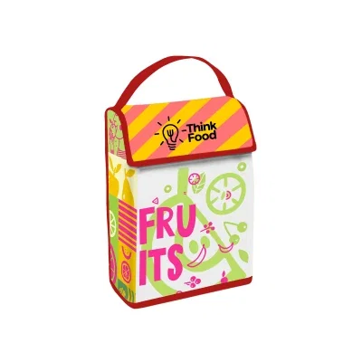 Recycled polyester lunch bag that holds twelve cans