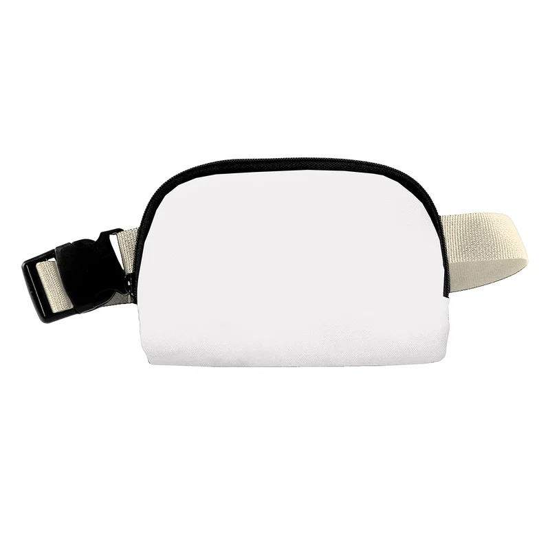 Overhead flat lay of the empty fanny pack