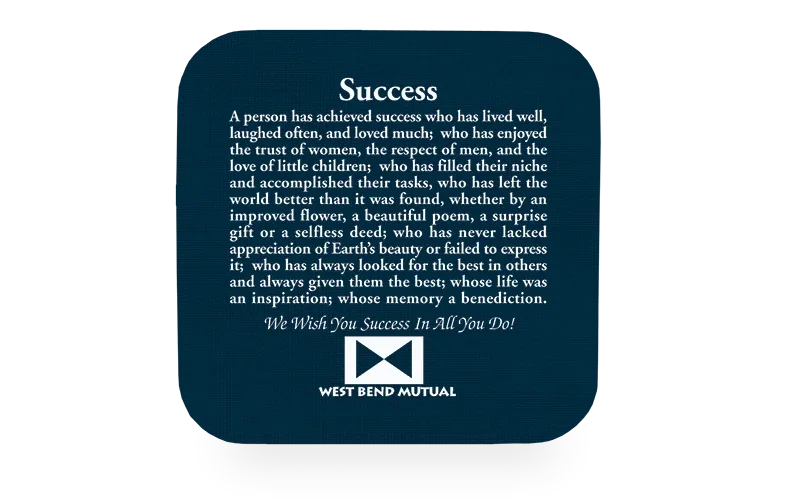 Success Big-Lid Square Jar Opener. Square vinyl jar opener with big-lid grip for motivational office giveaways