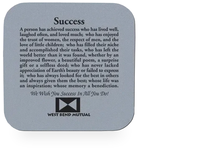 Success Square Jar Opener. Square rubber jar opener for motivational client appreciation gifts