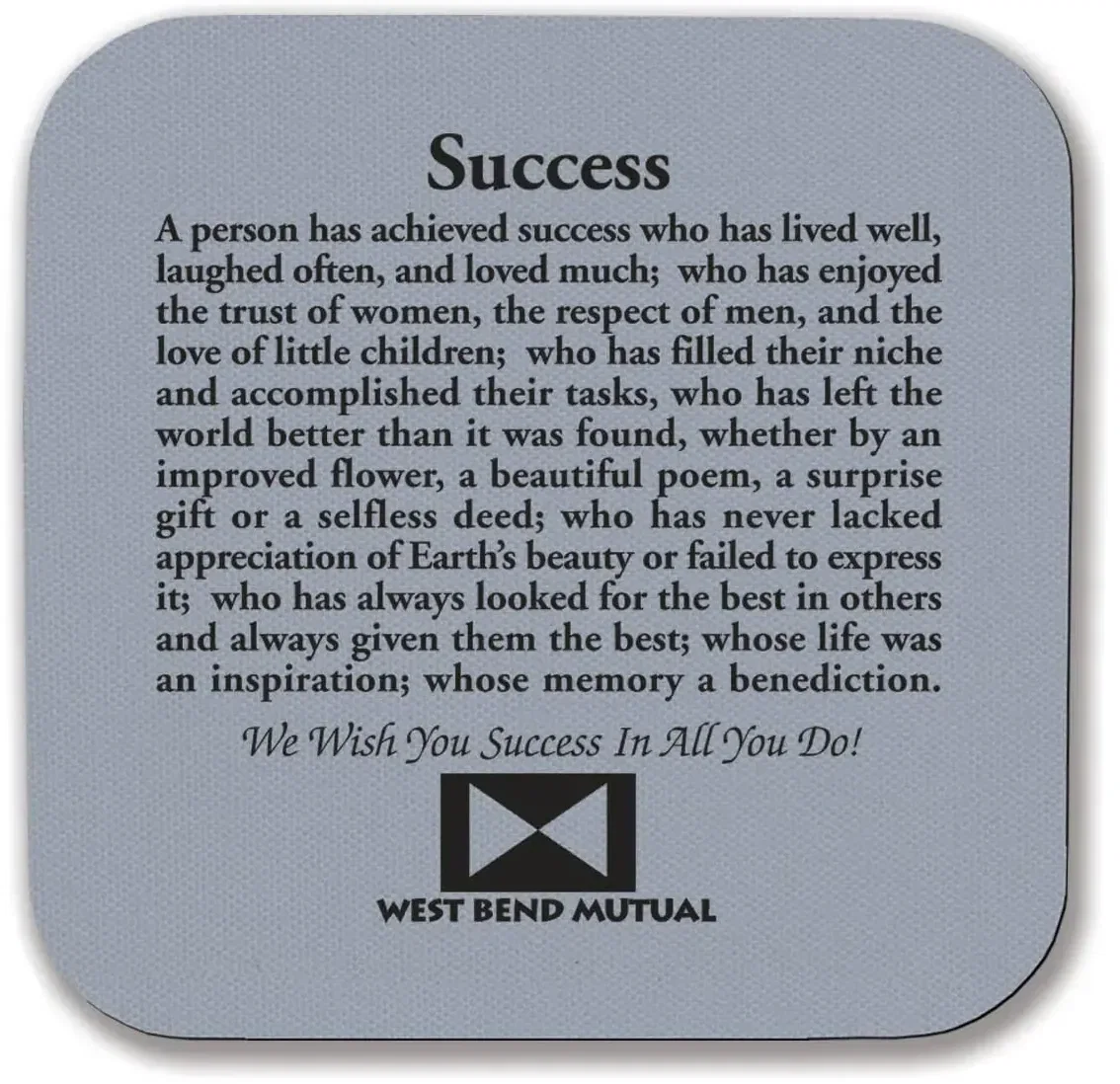 Success Square Jar Opener. Square rubber jar opener for motivational client appreciation gifts, view 2