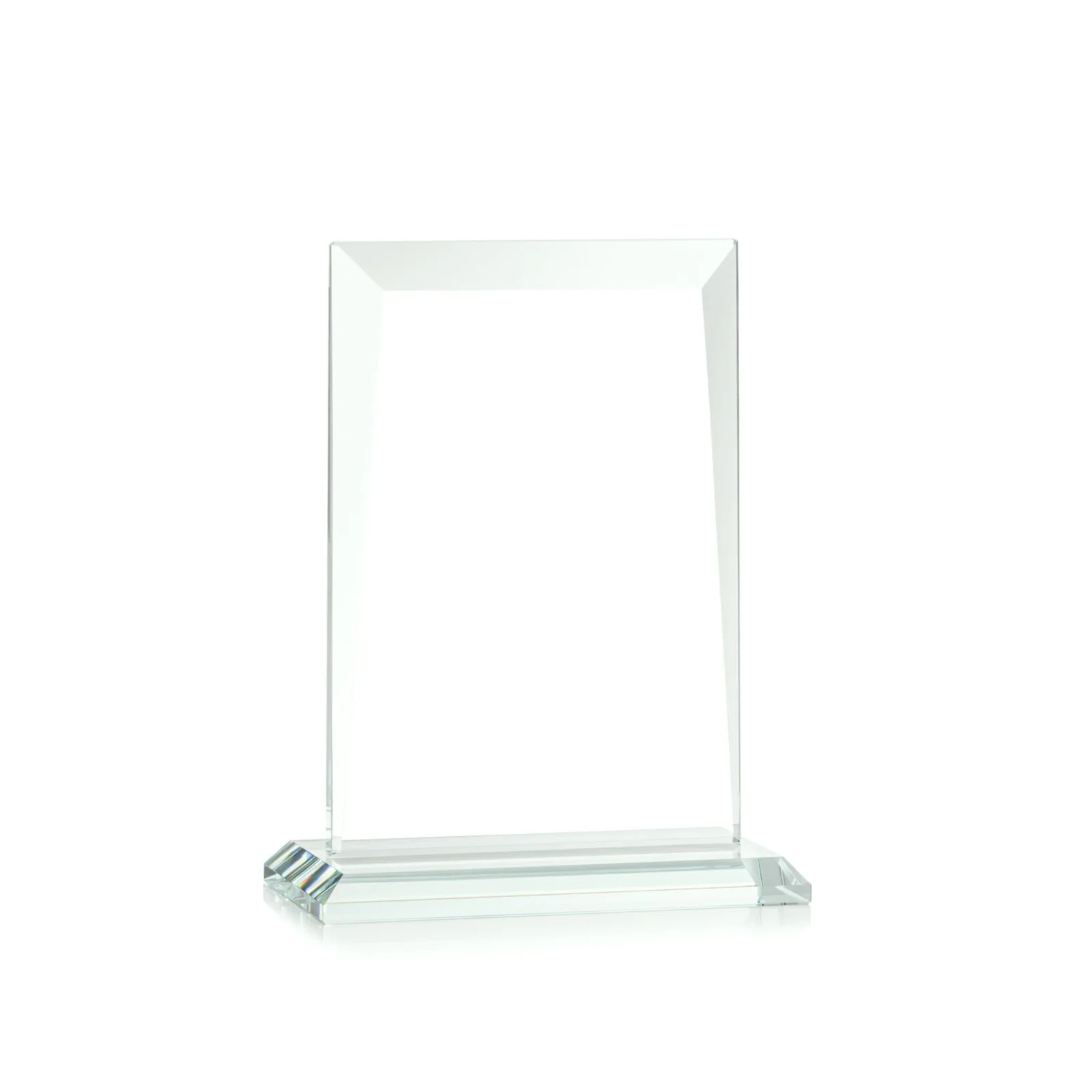 Custom Jade Glass Rectangle Award With Contrasting Color Base, with your logo for dealer and partner awards