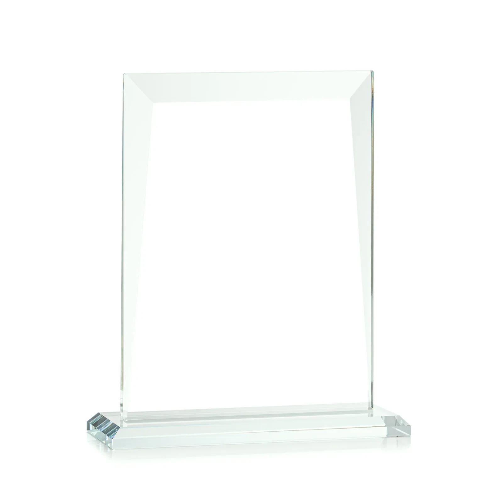 Personalized Jade Glass Rectangle Award With Contrasting Color Base, with your logo for employee recognition