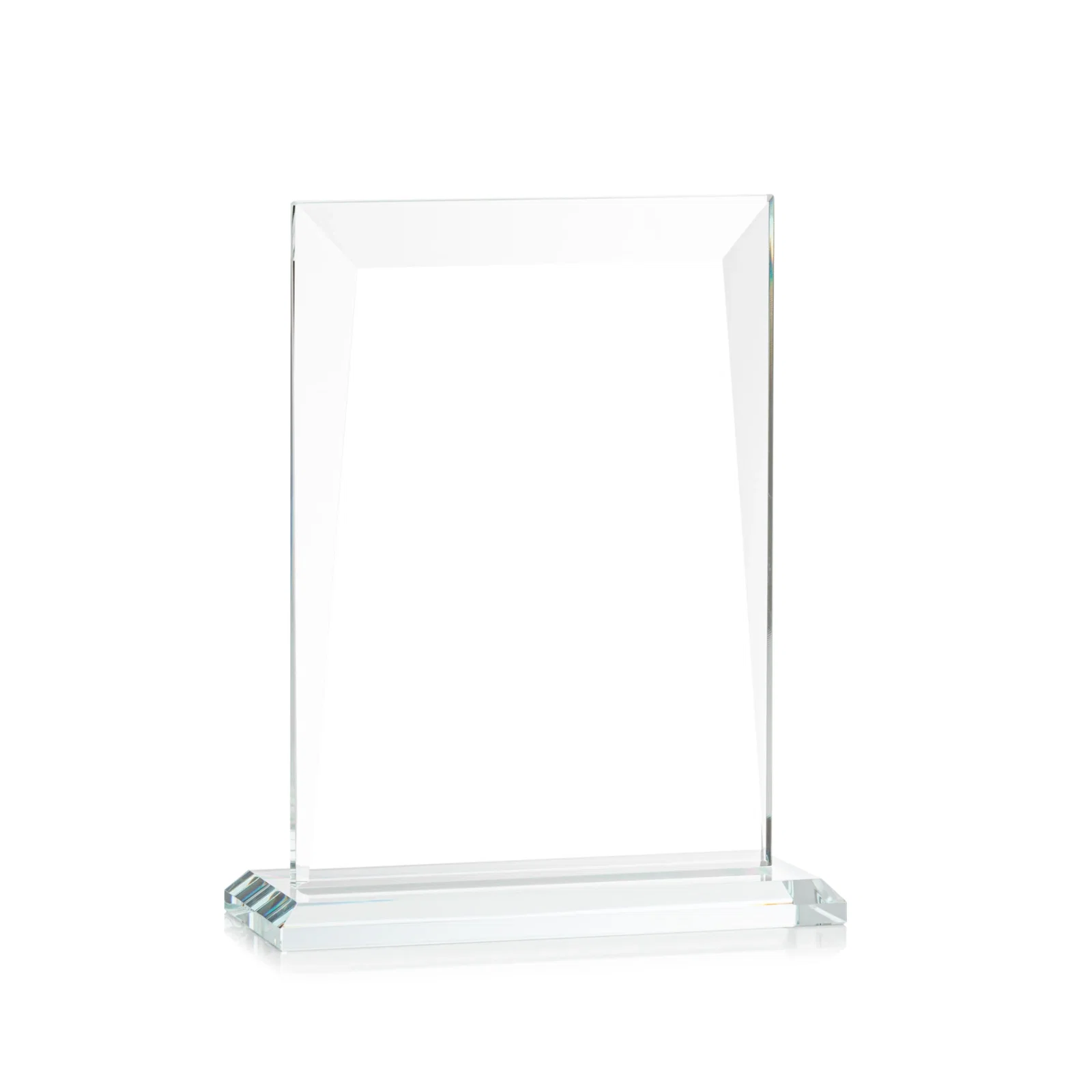 Personalized Jade Glass Rectangle Award With Contrasting Color Base, with your logo for service anniversary gifts
