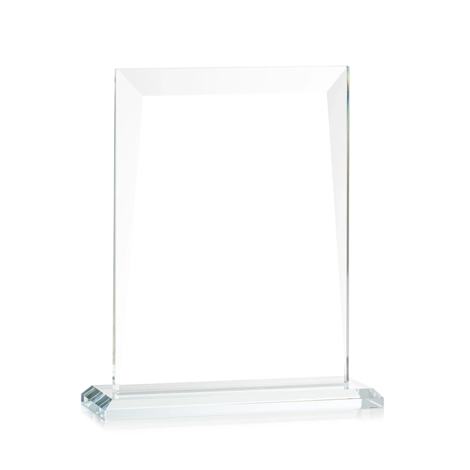 Personalized Jade Glass Rectangle Award With Contrasting Color Base, with your logo for sales achievement awards