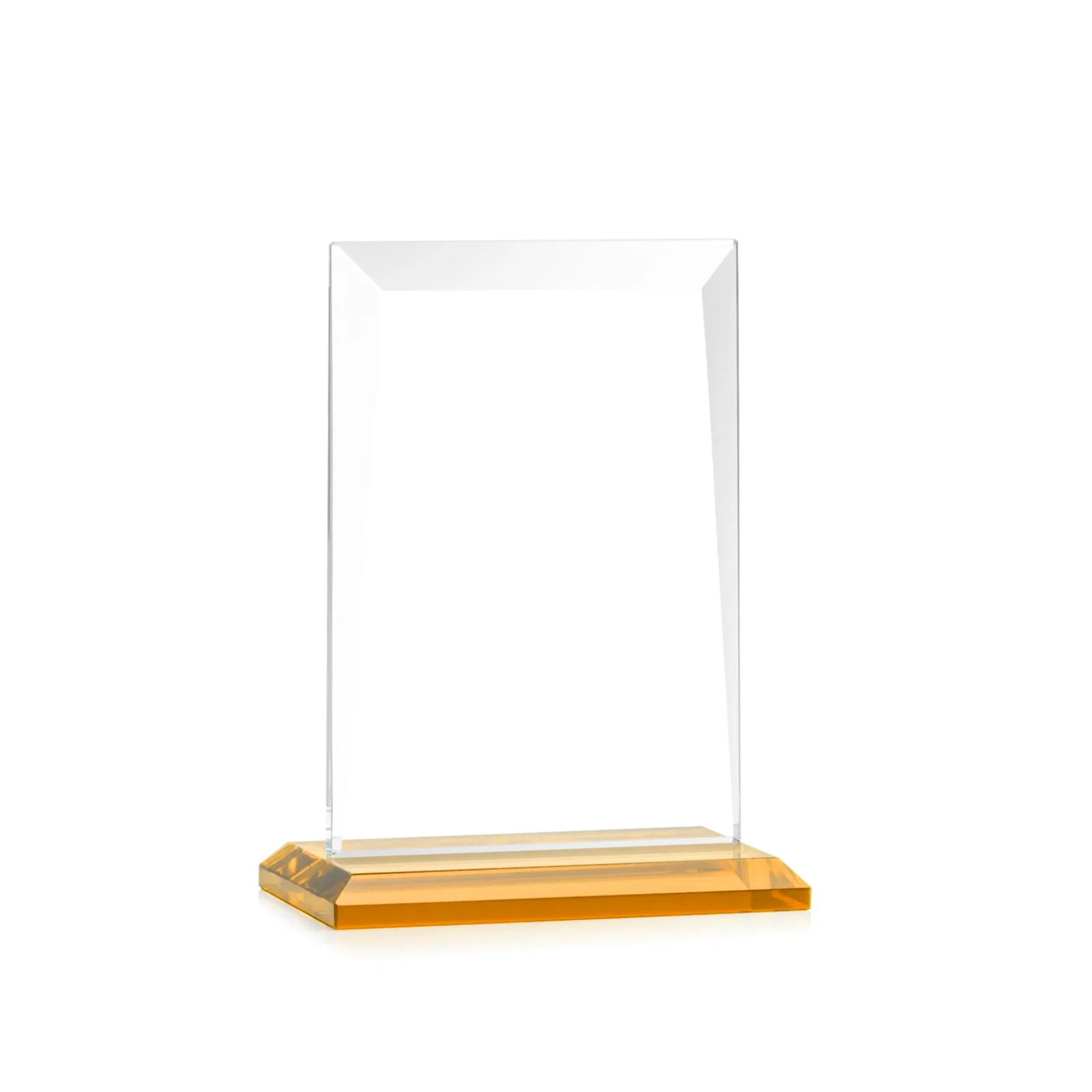 Personalized Jade Glass Rectangle Award With Contrasting Color Base, with your logo for retirement presentations