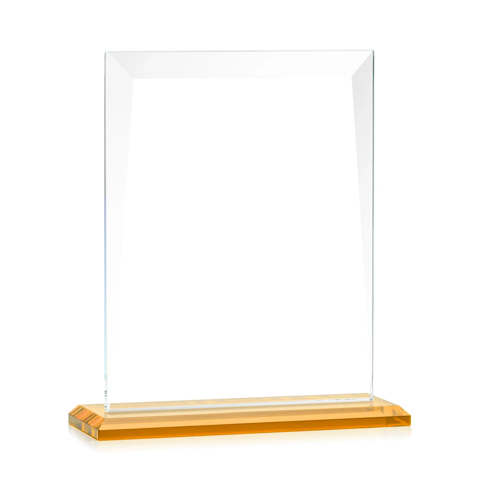 Personalized Jade Glass Rectangle Award With Contrasting Color Base, with your logo for graduation ceremonies