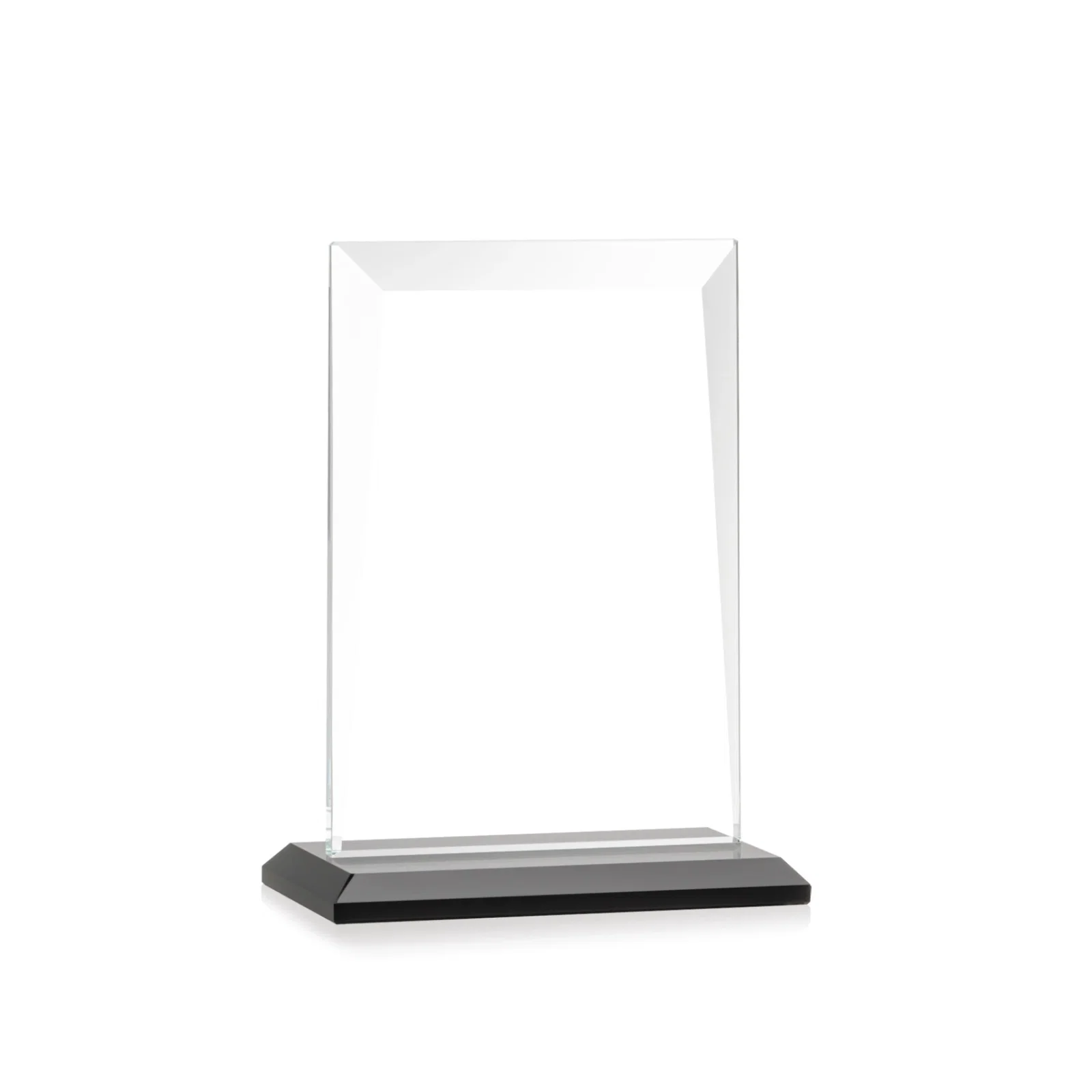 Promotional Jade Glass Rectangle Award With Contrasting Color Base, with your logo for employee recognition