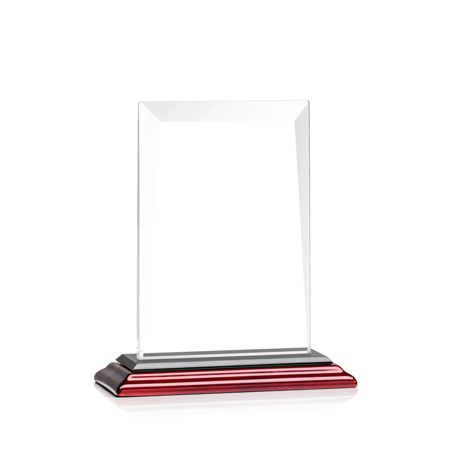 Promotional Jade Glass Rectangle Award With Contrasting Color Base, with your logo for safety achievement programs