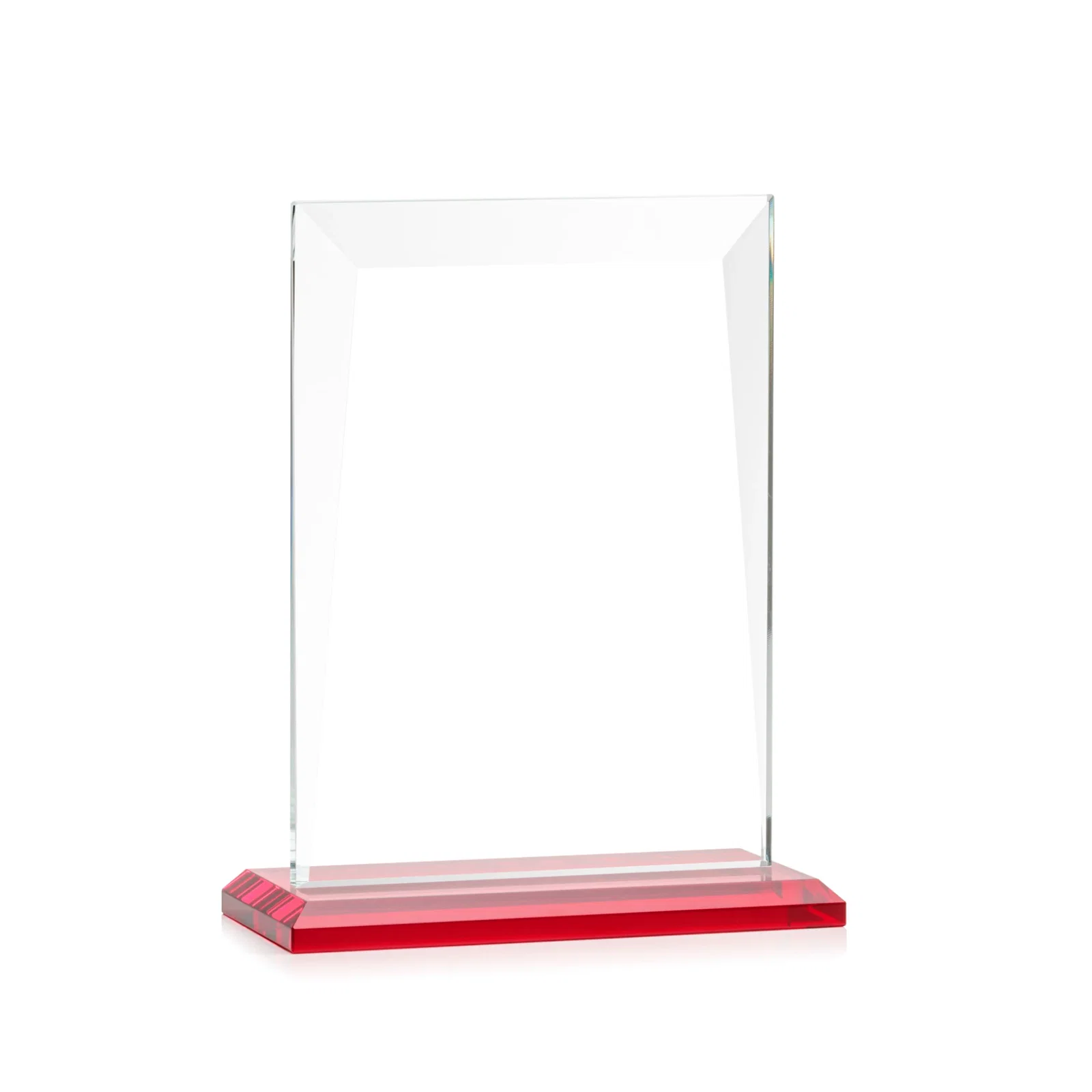 Branded Jade Glass Rectangle Award With Contrasting Color Base, with your logo for corporate award ceremonies