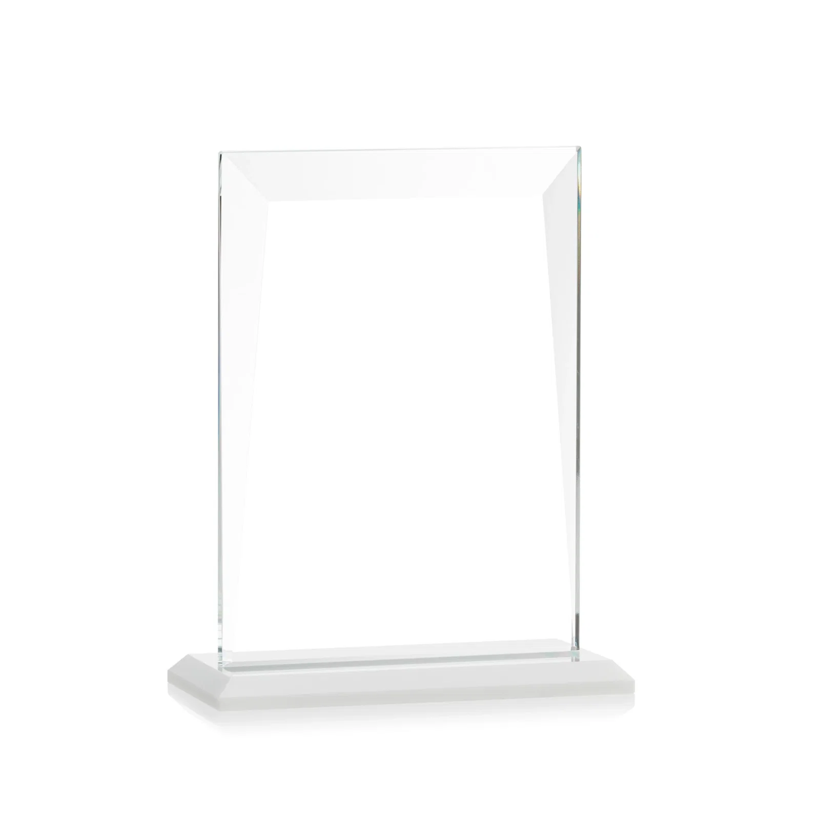 Branded Jade Glass Rectangle Award With Contrasting Color Base, with your logo for volunteer appreciation