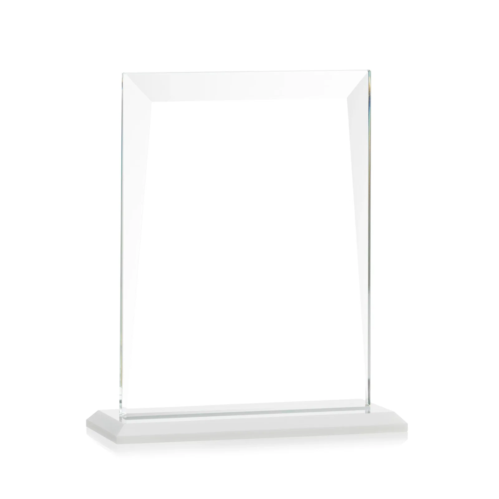 Branded Jade Glass Rectangle Award With Contrasting Color Base, with your logo for dealer and partner awards