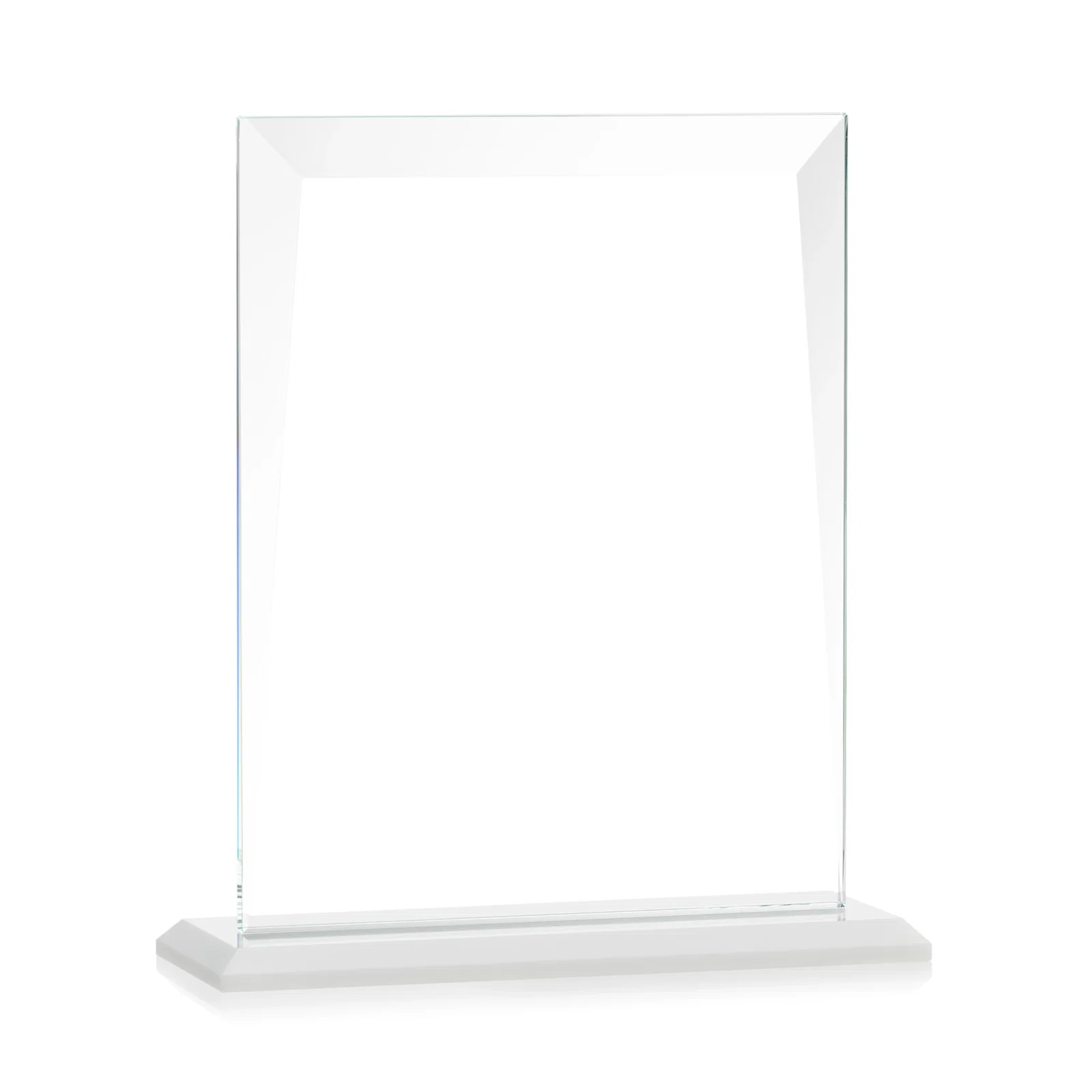 Branded Jade Glass Rectangle Award With Contrasting Color Base, with your logo for company anniversary events