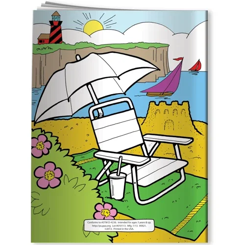 Pack of 4 non-toxic Fun Pak unimprinted crayons with Sunny the Seagull coloring book