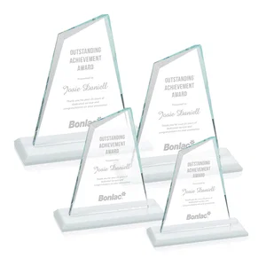 Starfire Crystal Peak Award with White Base in Ten Colors