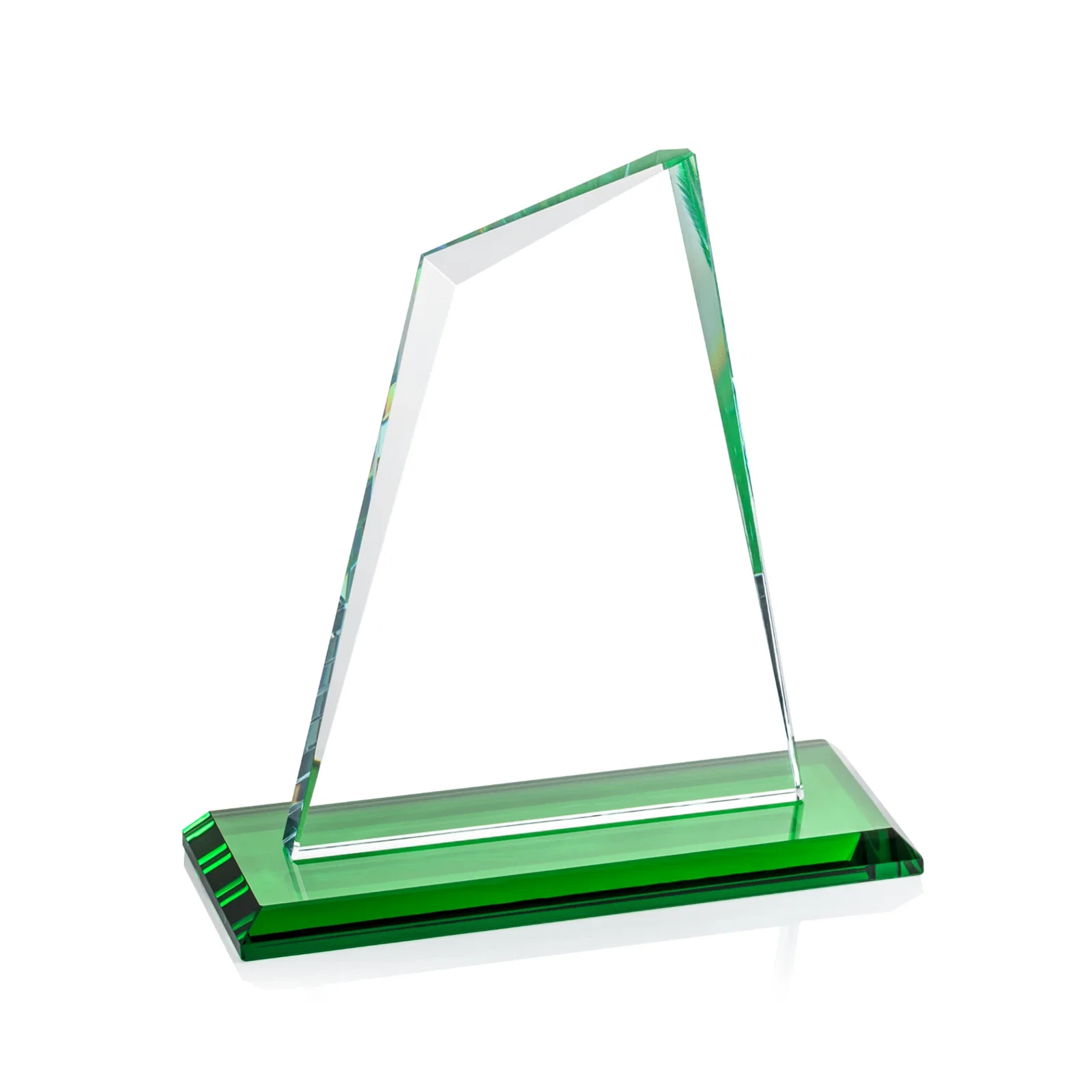 Personalized Starfire Crystal Peak Award with White Base in Ten Colors, awards, with your logo for donor appreciation