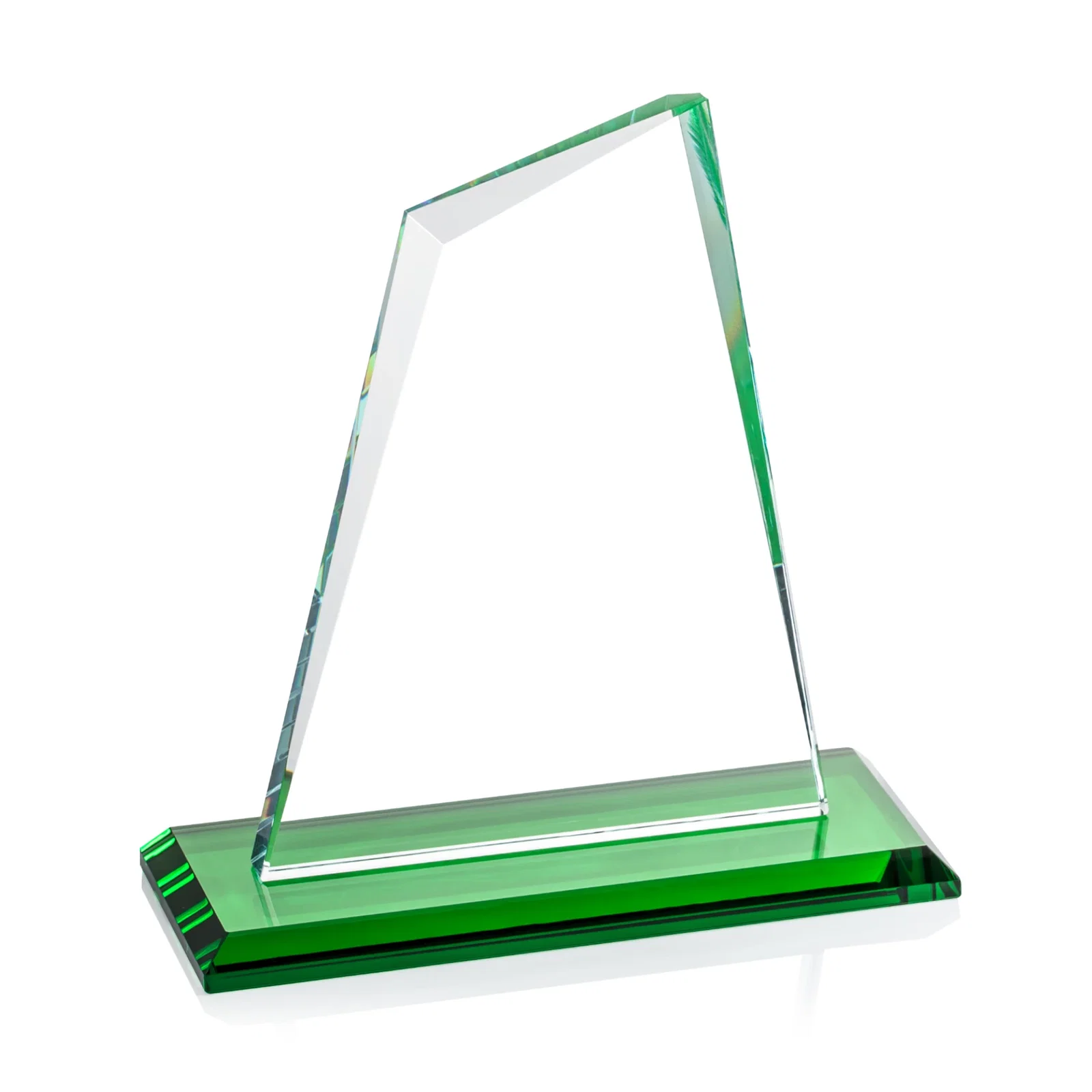 Personalized Starfire Crystal Peak Award with White Base in Ten Colors, awards, with your logo for safety achievement programs