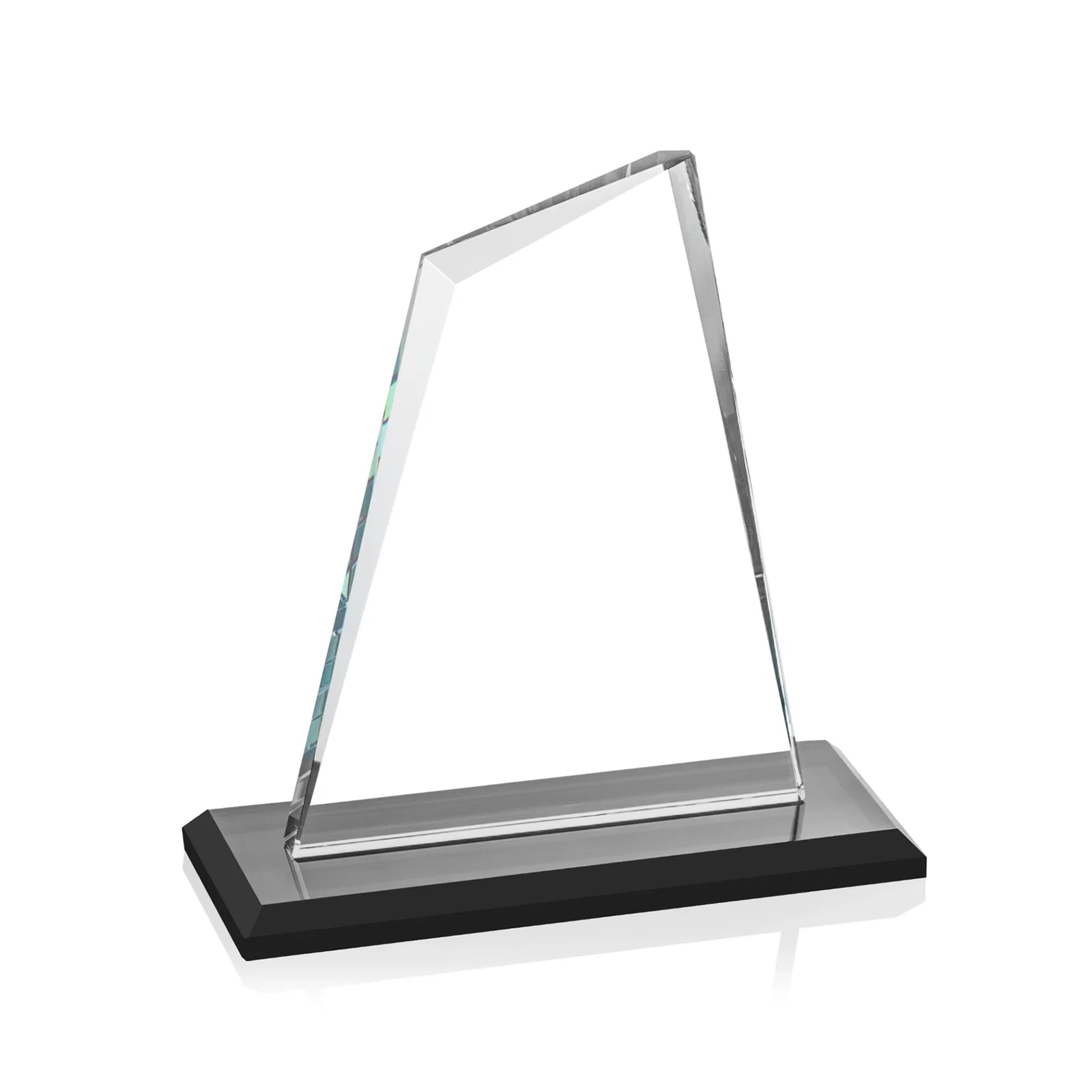 Personalized Starfire Crystal Peak Award with White Base in Ten Colors, awards, with your logo for dealer and partner awards