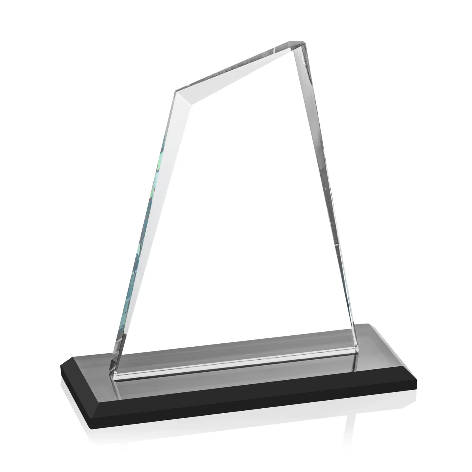 Promotional Starfire Crystal Peak Award with White Base in Ten Colors, awards, with your logo for employee recognition