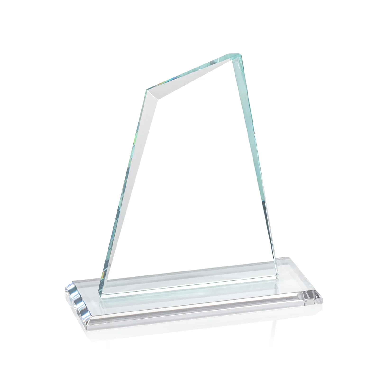 Custom Starfire Crystal Peak Award with White Base in Ten Colors, awards, with your logo for dealer and partner awards