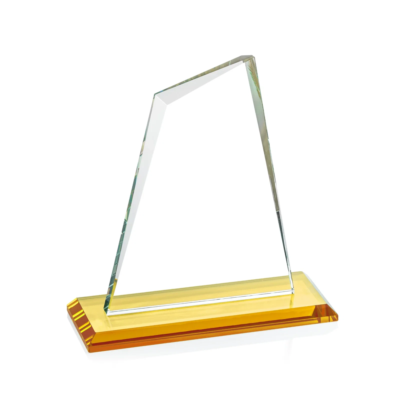 Personalized Starfire Crystal Peak Award with White Base in Ten Colors, awards, with your logo for service anniversary gifts