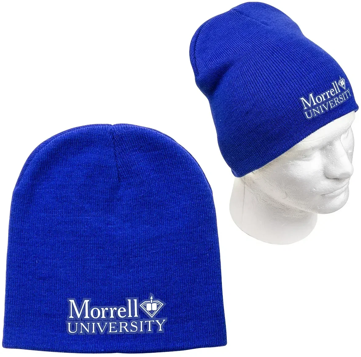 Side profile of the promotional Sundance RPET beanie showing its cuff, custom branded winter beanie