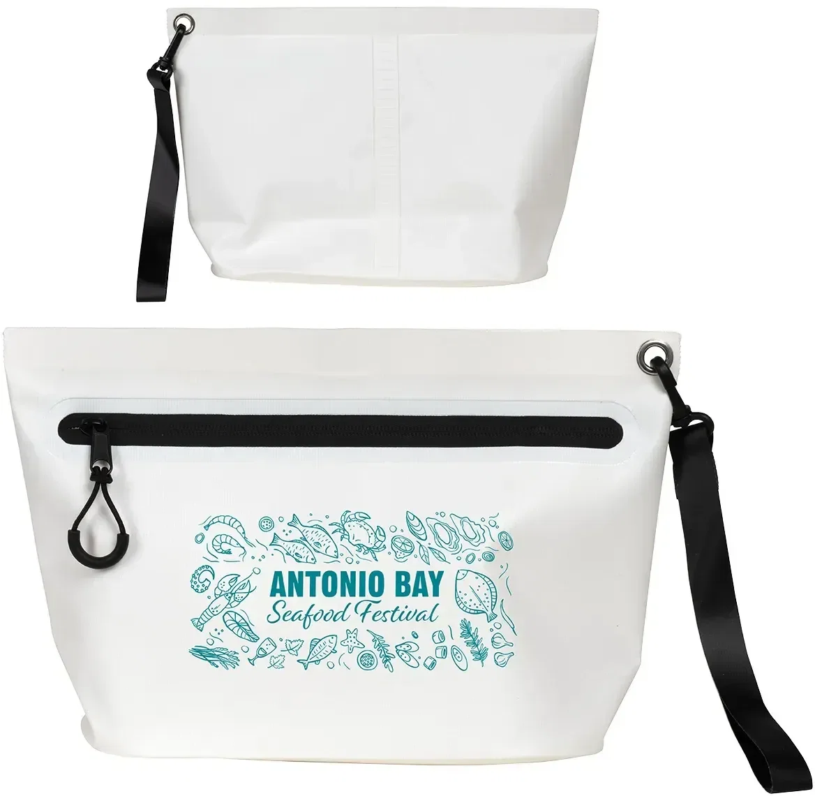 Sunfish Tarpaulin Utility Bag, custom water-resistant utility bag with logo, front view