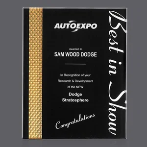 Black Acrylic Wall Plaque With Florentine Border