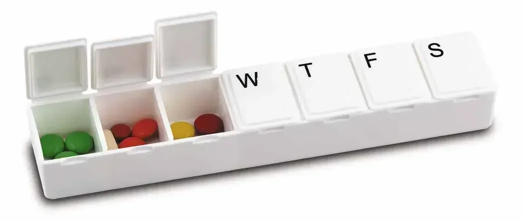 Super-7 All-Week Pill Box - 8" custom-printed with a logo — view 3
