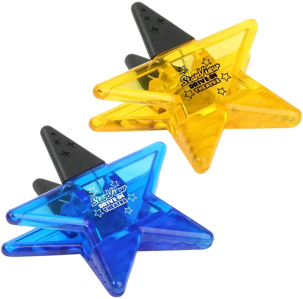 Super Star magnetic power clip with custom logo, promotional star-shaped note clip