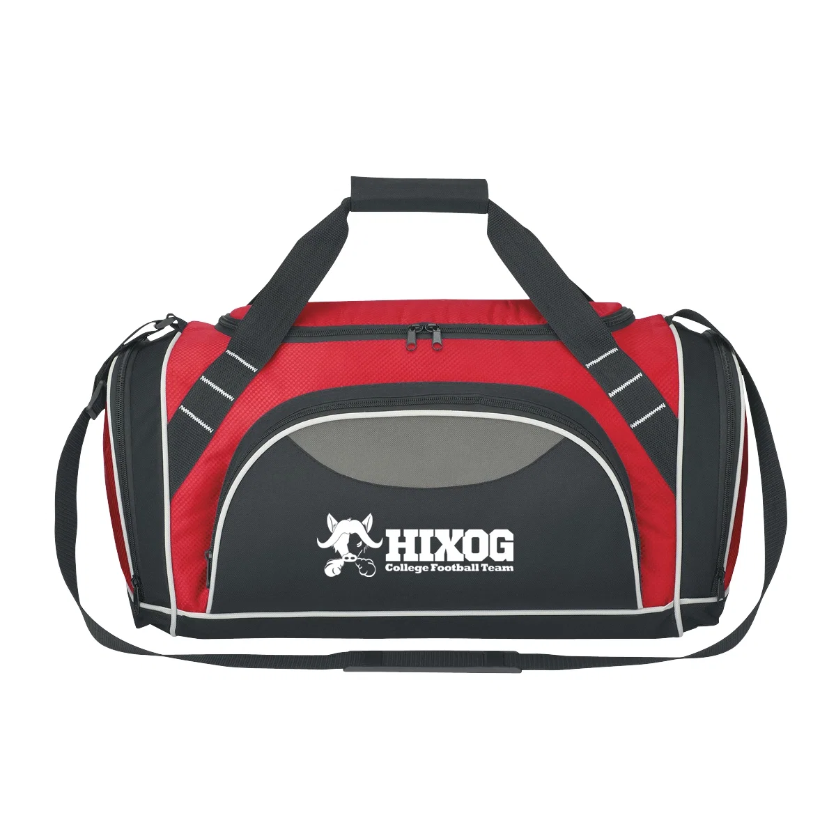 Handles wrap the body and meet at the top