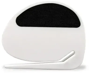 Sure-Grip Letter Opener. Stainless steel letter opener with rubber grips for office desks and mailrooms, view 3