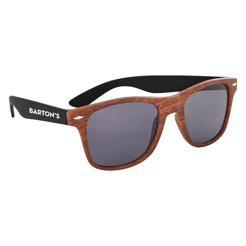 Handout friendly wood tone shades for outdoor events and summer giveaways