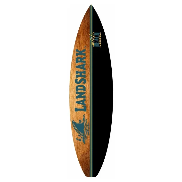 Surfboard - 68" Wood Display - With Dry Erase Surface 