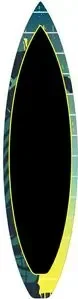 Surfboard - 68" Wood - Write On / Wipe Off Chalkboard Surface — view 2