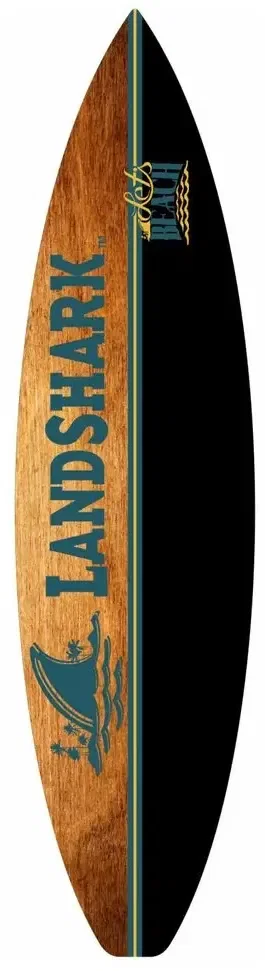 Surfboard - 68" Wood - Write On / Wipe Off Chalkboard Surface