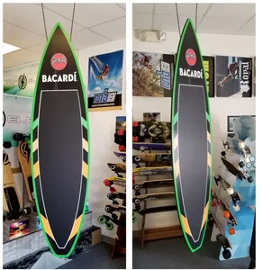 Surfboard - 68" Wood - Write On / Wipe Off Chalkboard Surface